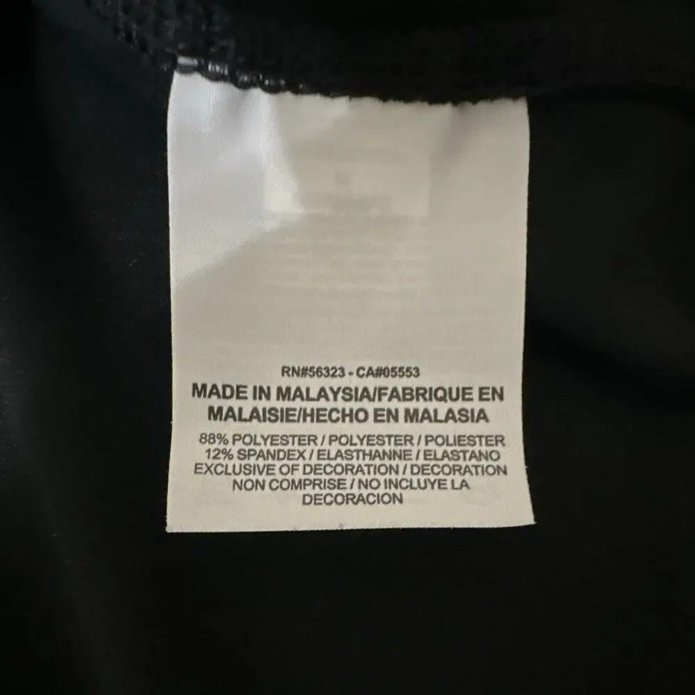 Nike Dri-FIT Womens Running 1/4 Zip Mock Neck Long Sleeve Black M Reflective